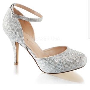 Silver Sparkling High Heels